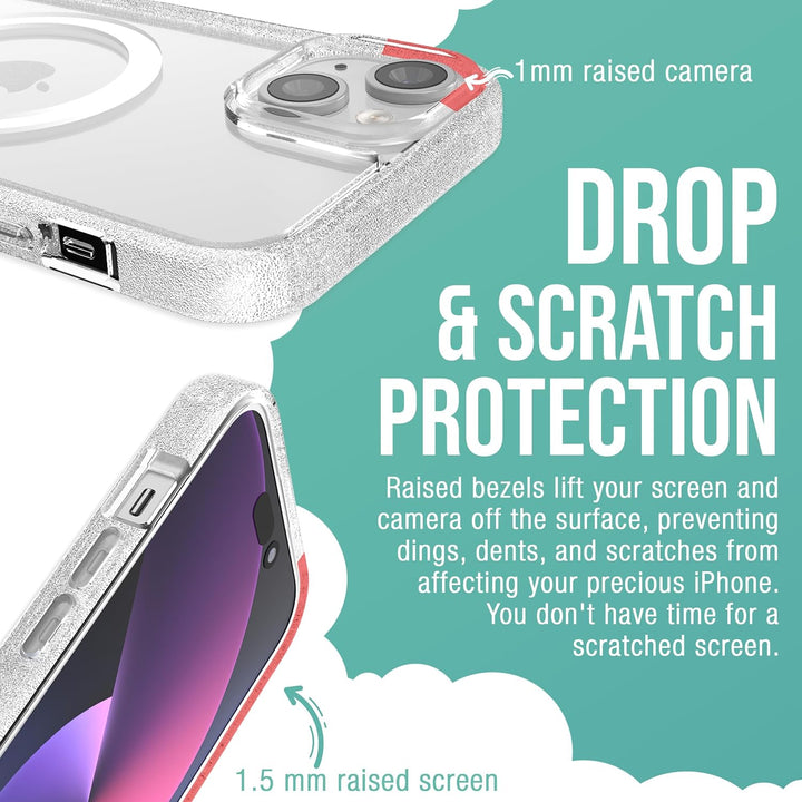 smartish iPhone 15 Plus Slim Case - Gripmunk Compatible with MagSafe [Lightweight + Protective] Thin