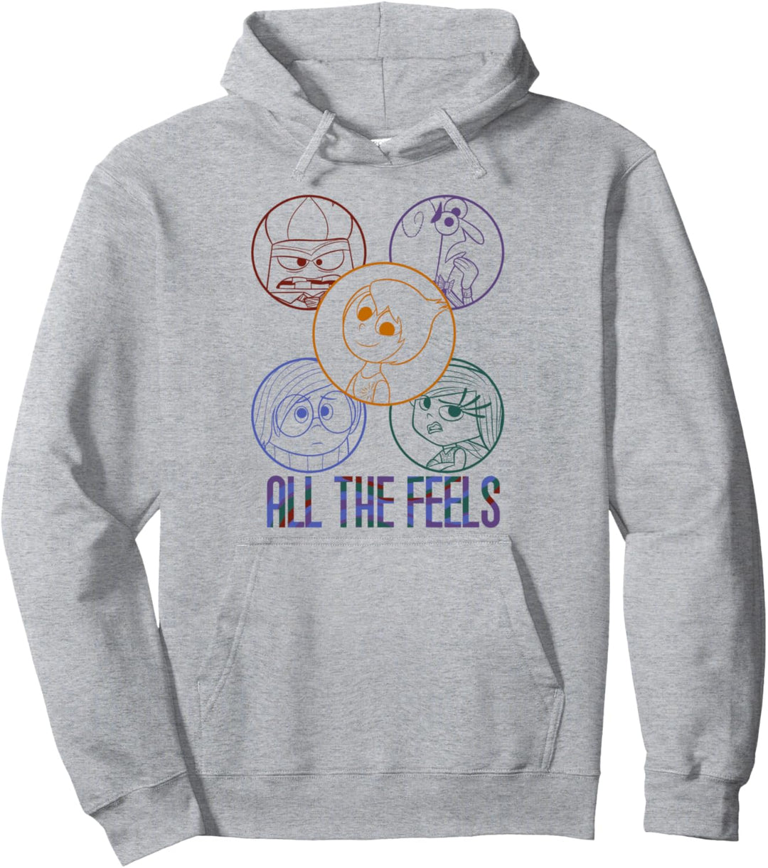 Disney Pixar Inside Out All The Feels Circle Portraits Pullover Hoodie