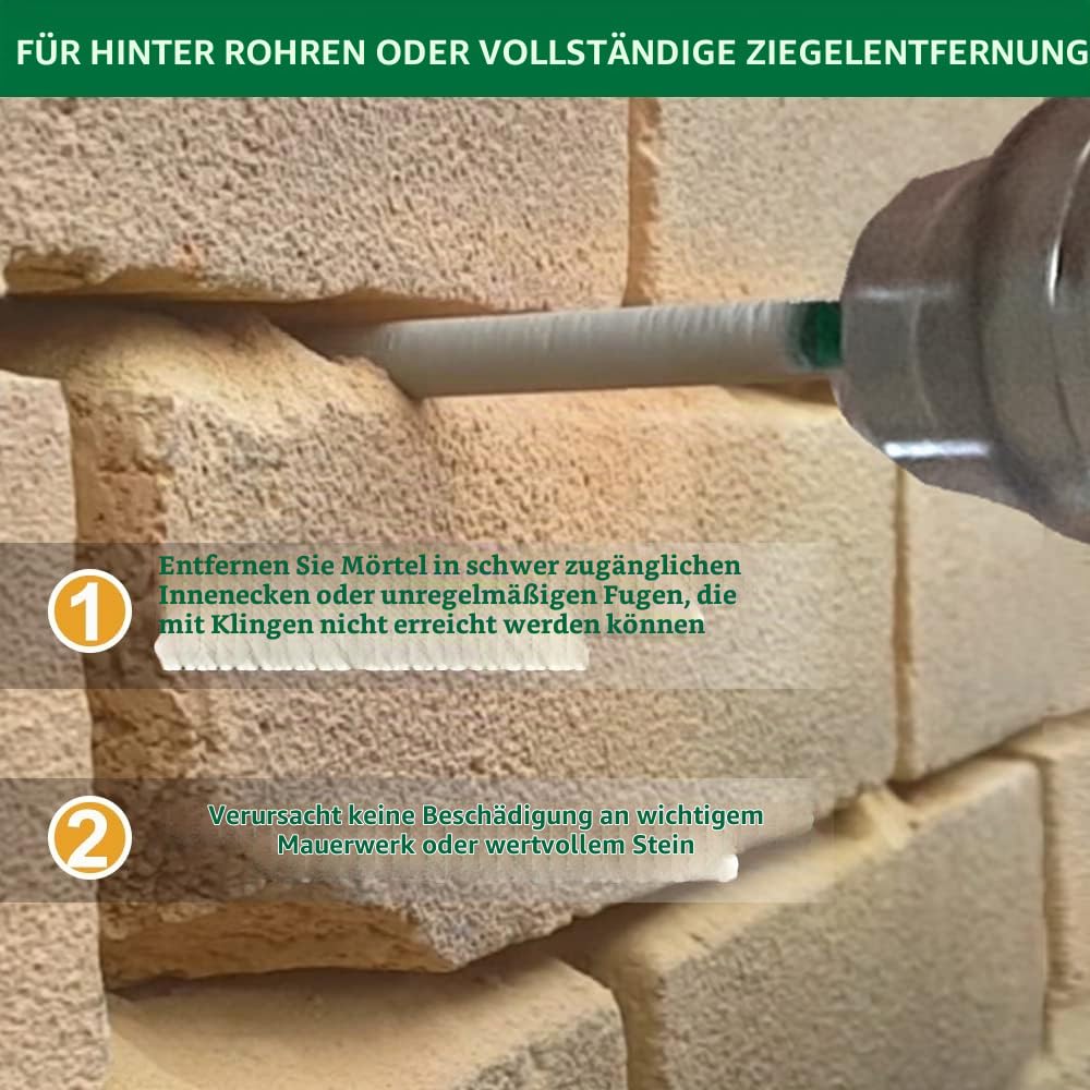 KURSTOL Diamant Mörtel Hakenbohrer – Diamant Fugenfräser 2 Stück 7,2 mm x 74 mm Rundschaft Tuck Poin