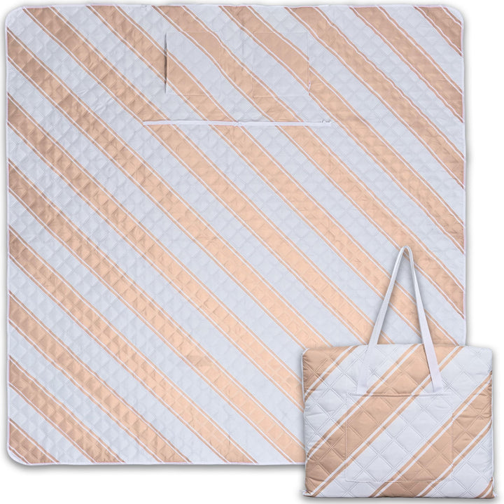 Picknickdecke wasserdicht 200x200cm isoliert & gepolstert - Stranddecke sandfrei – ideal für Camping