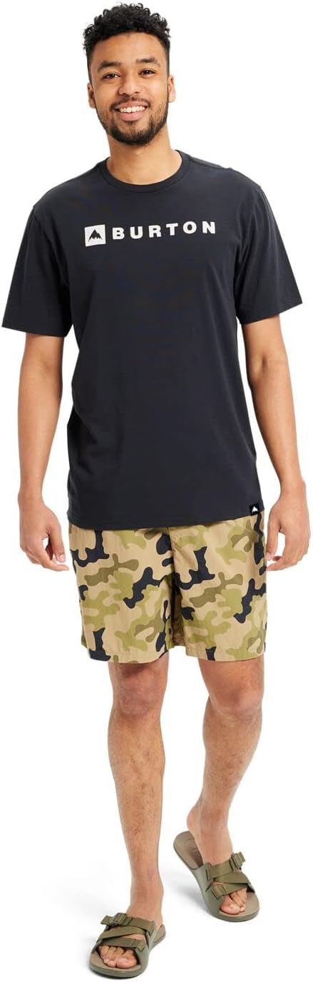 Burton Herren Horizontal Mountain T-Shirt (1er Pack) 48 True Black, 48 True Black