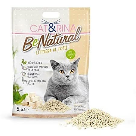 CAT&RINA LETTITISCH BE Natural al Tofu Lt 5,5 Katzen Einstreu - Angebot 6 Stück