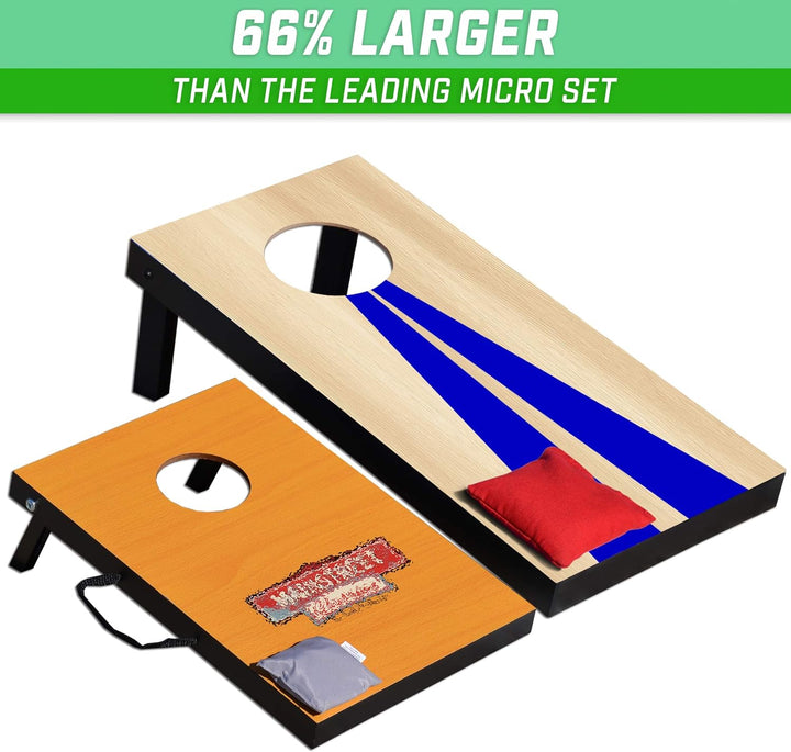 GoSports Cornhole Spielset mit 6 Sitzsäcken, tragbar, ideal zum Spielen im Innen- und Aussenbereich