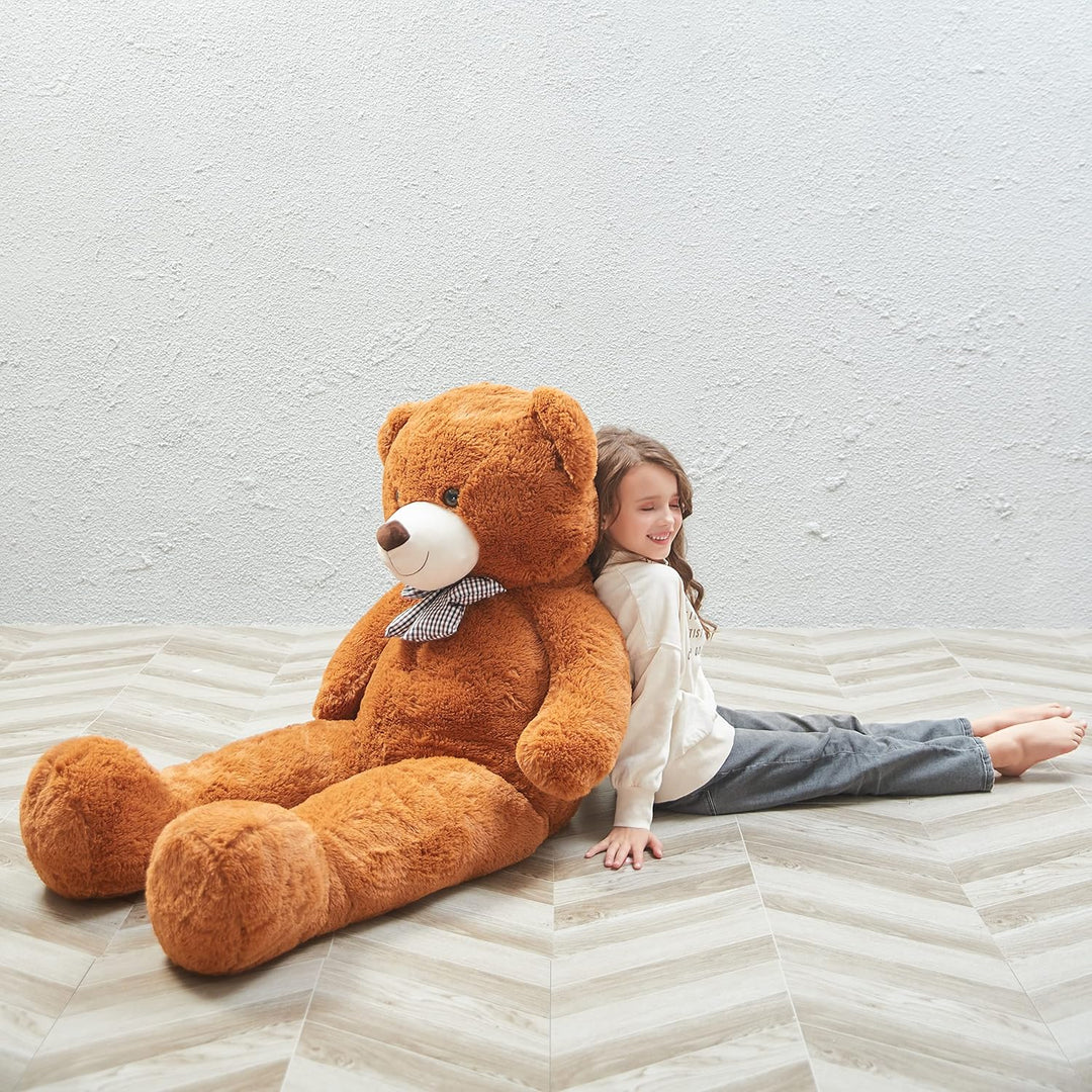 MorisMos 120cm Riesen Teddy, Teddybär Gross XXL Kuscheltier Stofftier, Braun Stuffed Toy Bear,Kusche
