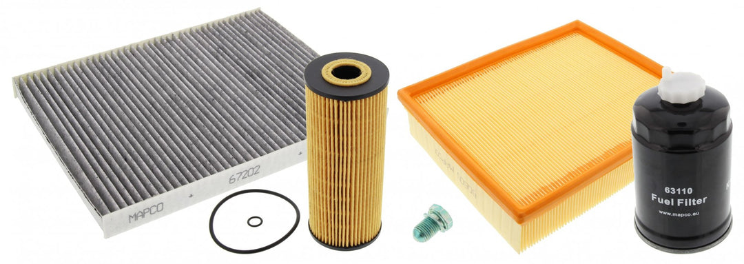 Mapco 68904 Inspektionspaket Ölfilter Luftfilter Innenraumfilter Kraftstofffilter Ölablassschraube
