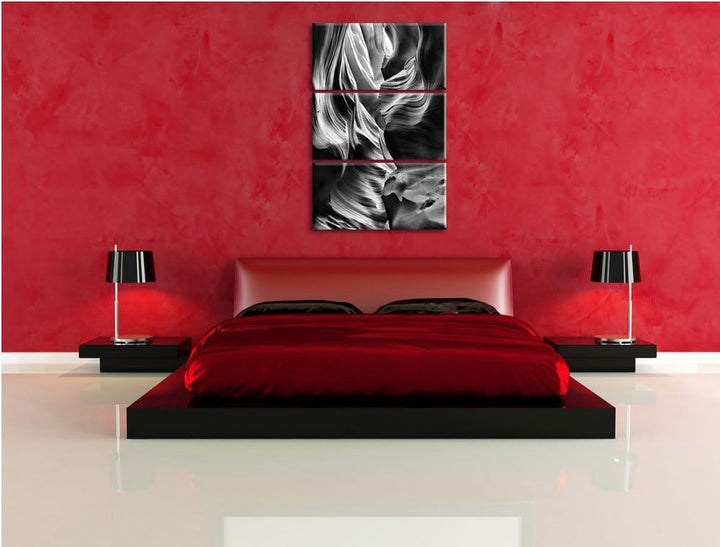 Pixxprint Antelope Canyon Arizona als Leinwandbild/Grösse: 3 Teilig (120x80) cm/Wandbild/Kunstdruck/