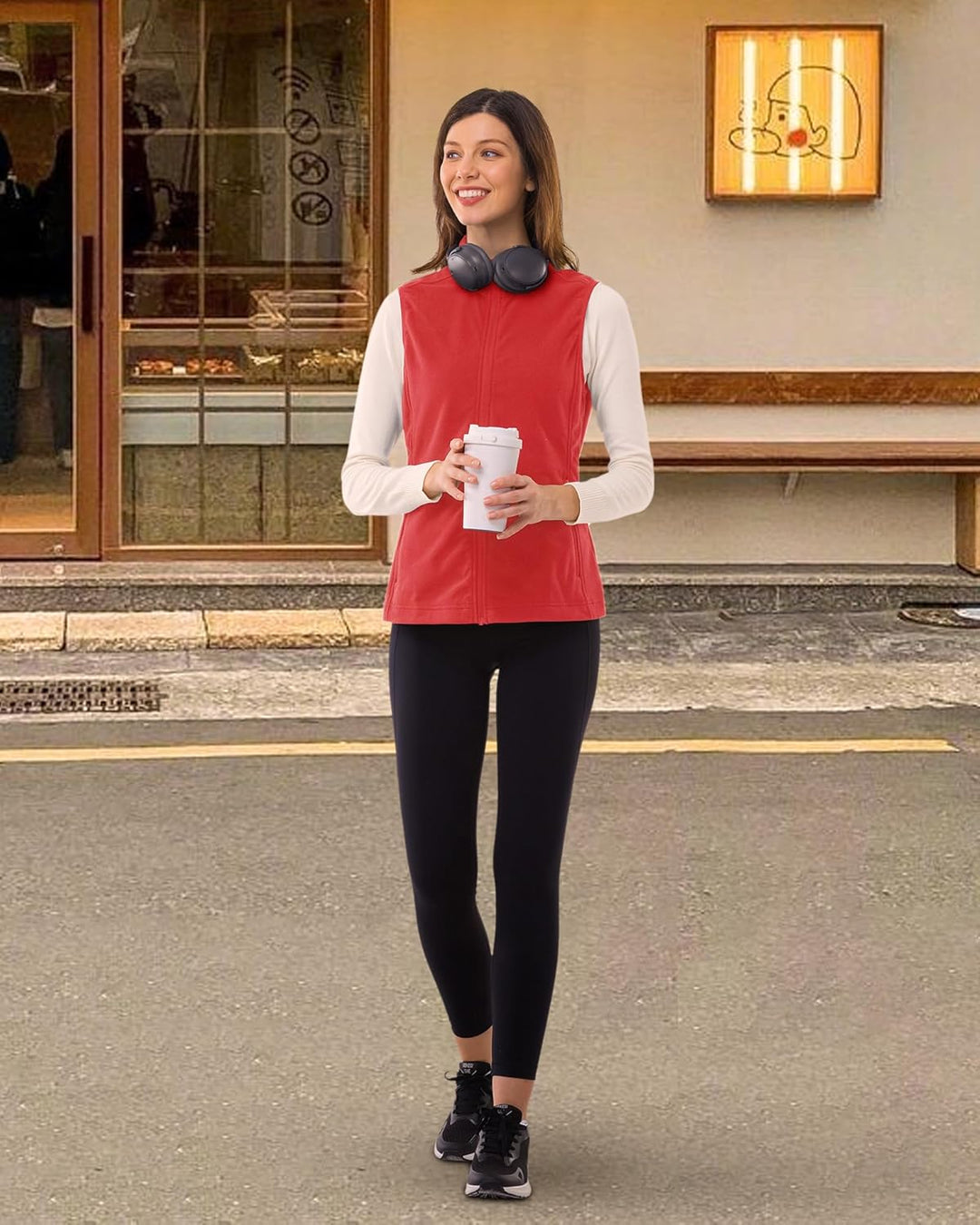 Outdoor Ventures Damen Weste Fleece Outdoor Polar Fleeceweste Ärmellos Jacke Luafwesten für Frauen S