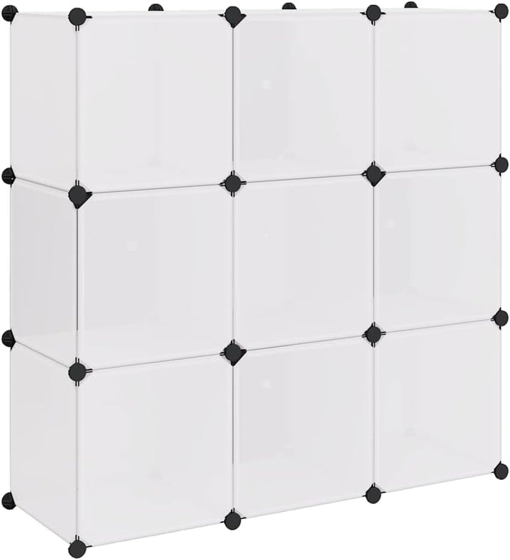 vidaXL Würfelregal 9 Fächer Bücherregal Raumteiler Standregal Wandregal Regal Schwarz und Weiss, Sch