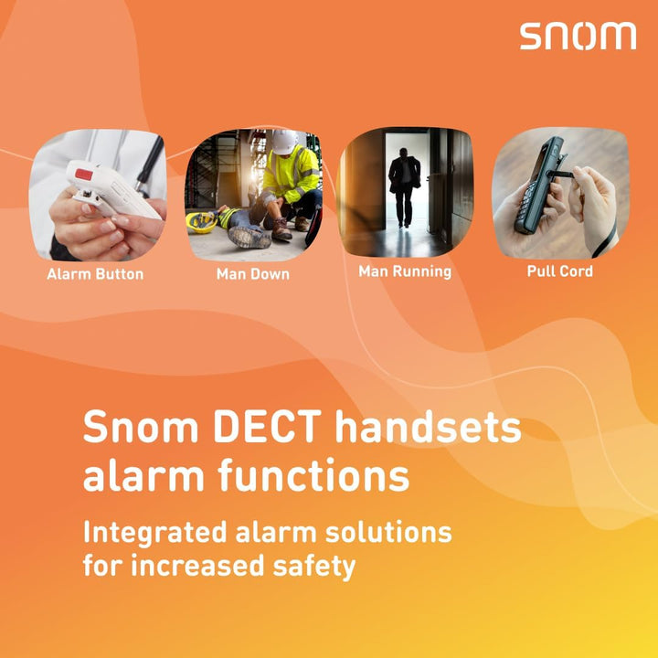 Snom M70 IP DECT Robustes Mobilteil EU / USA, VoIP, SIP, Bluetooth, HD, Alarmschlüssel, Vibration, P