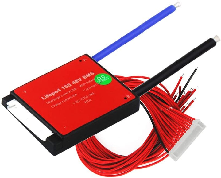 TECNOIOT 1PCS 16S 48V 20A LiFePO4 Lithium-Batterie-Schutzplatine BMS-Leiterplatte mit Balance, 16S