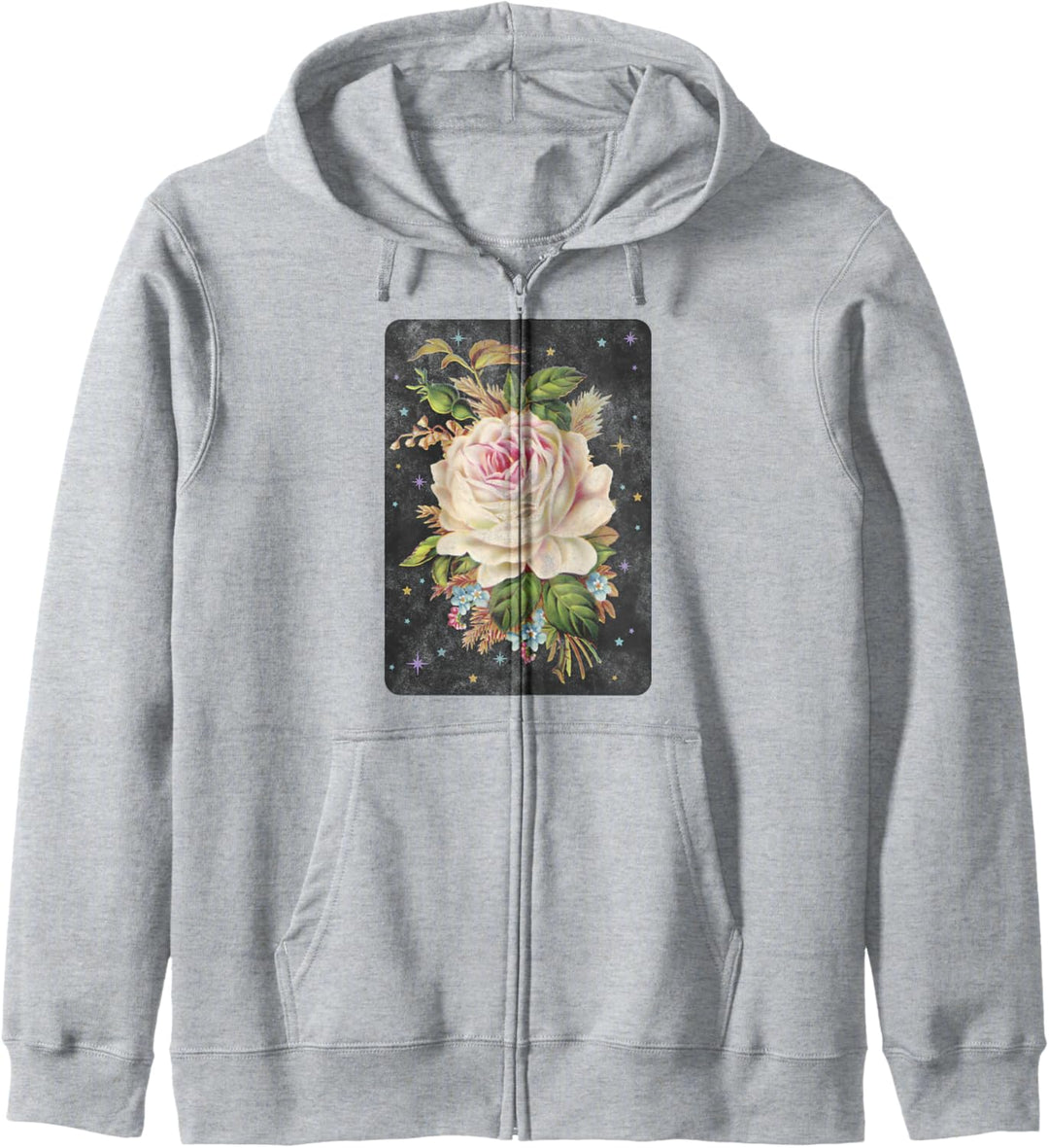 Trendy Rose Card Kapuzenjacke