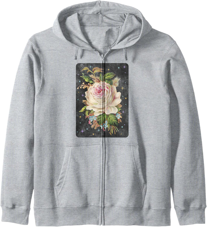 Trendy Rose Card Kapuzenjacke