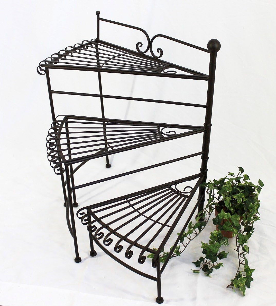 DanDiBo Blumentreppe Metall 64 cm Blumenständer mit 3 Ablagen DY11-12020 Pflanzenständer Blumenbank