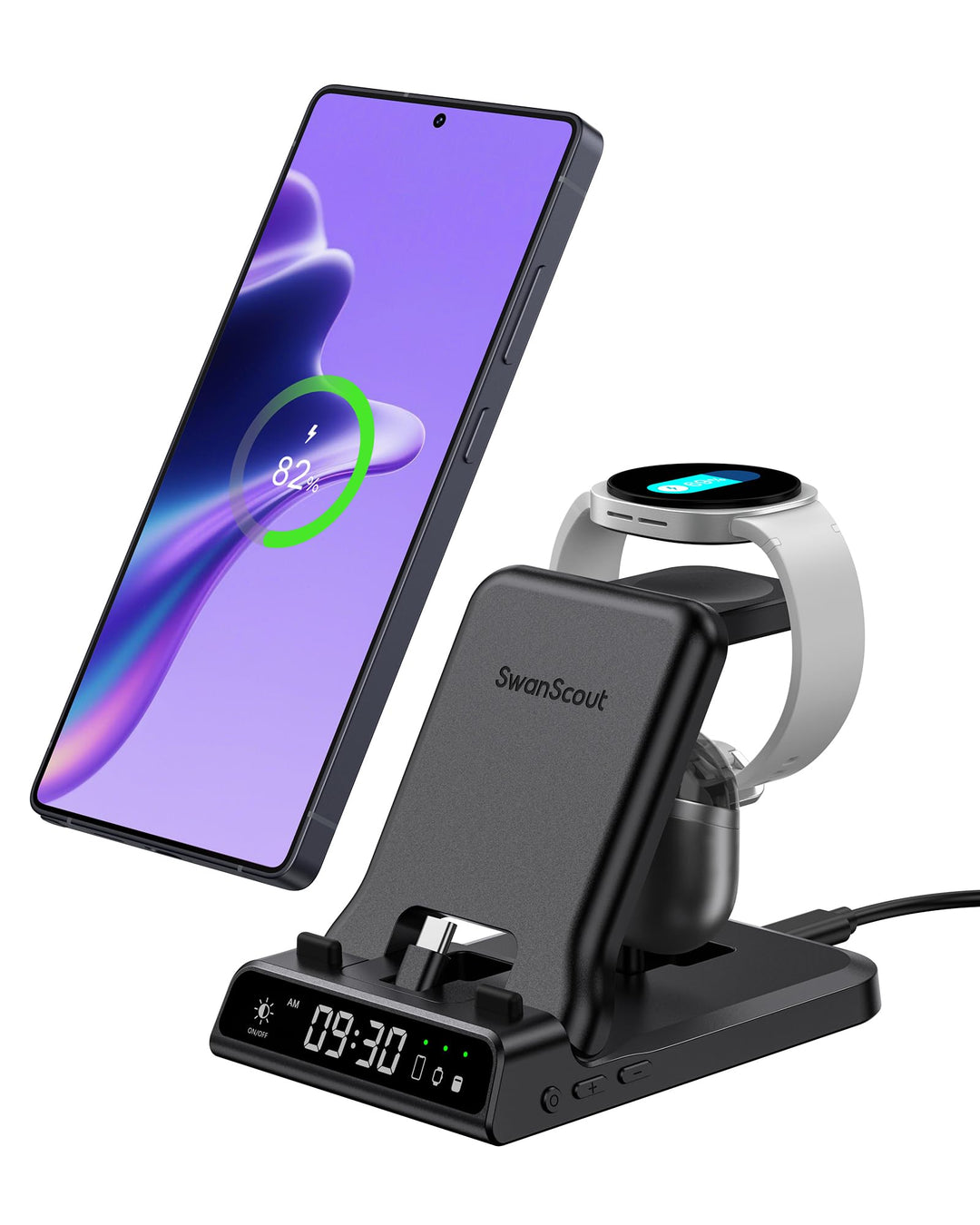 25W USB C Schnell Ladestation für Samsung Galaxy S26 Ultra/S26+/S26/S25/S24/Z Flip 7/Z Fold 7/A56/A3