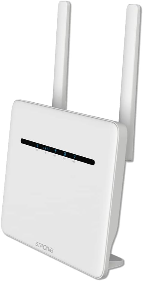 STRONG 4G+ Router 1200 | mobiler LTE Router | 2 SIM Karten Adapter | 1200 mbit/s | 4X LAN-Anschluss,