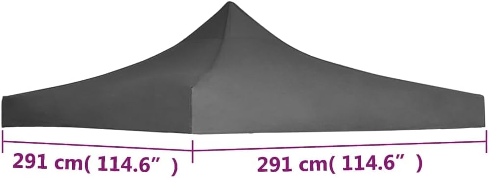 vidaXL Ersatzdach 3x3 m Anthrazit Dach Abdeckung Plane Partyzelt Pavillondach 3 x 3 m Anthrazit, 3 x