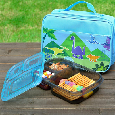 Youngever 7er Pack 3 Fach Meal Prep Boxen, Bento Lunchboxen, wiederverwendbarmeal prep boxen, 3 Fäch