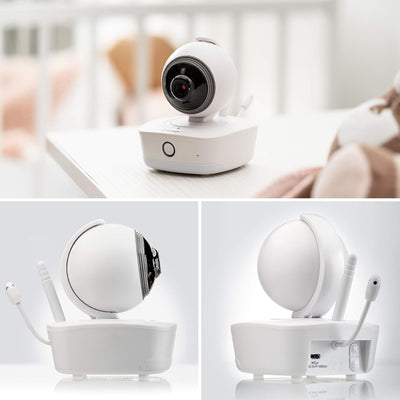 Reer 80440 Video-Babyphone mit Nachtsicht-Kamera und Bewegungsverfolgung, weiss, BabyCam XL XL (1er