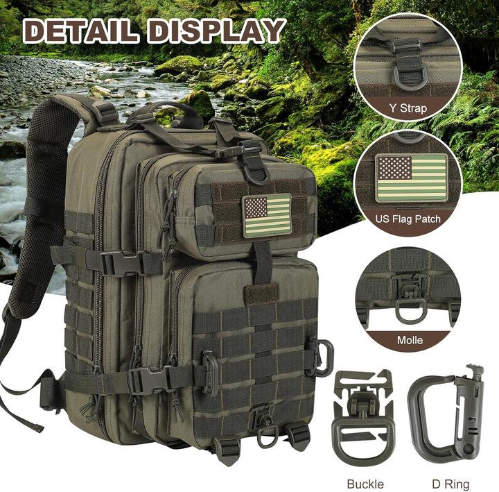 Militär Taktischer Rucksack Cooper Rucksack Armee Assault Pack 3 Tage Bug Out Go Bag Trekking Wander