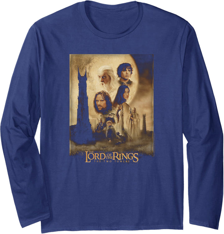 The Lord of the Rings Two Towers Poster Langarmshirt
