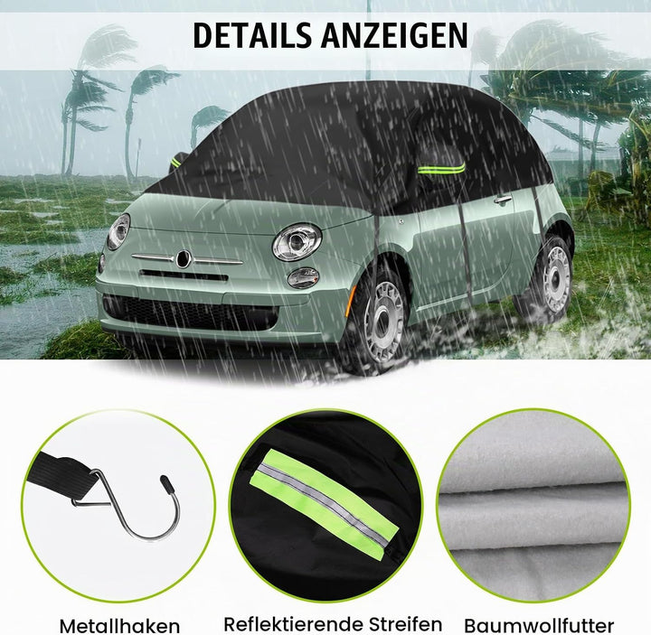 Autoabdeckung Ersatz für FIAT 500 VW Up Toyota Aygo Kia Picanto Citroen C1, Universelle Sonnenfest H