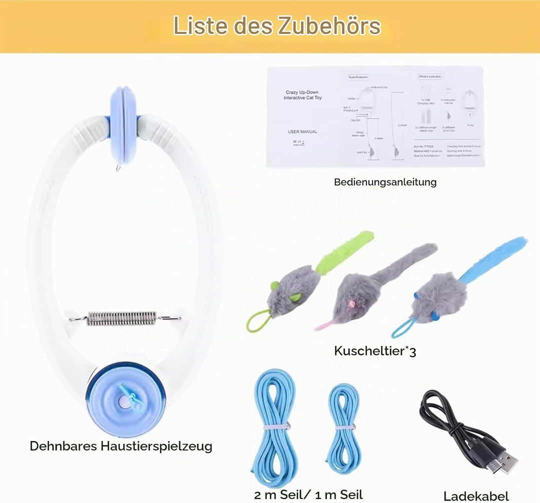 Elektrisches Katzenspielzeug, Interaktives mit Fernbedienung,Cat Toy Hängendes Automatisch Einziehba