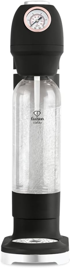 FASHION by Berlinger Haus – SODABAR Wassersprudler + 2 Flaschen, Matt Schwarz – Roségold Kollektion