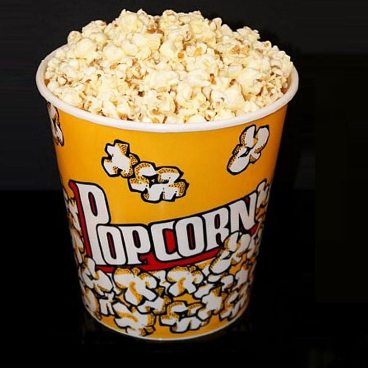 Novelty Place Retro-Stil Kunststoff Popcornbehälter für Movie Night - 7,25 "gross x 7,25" Top Durchm