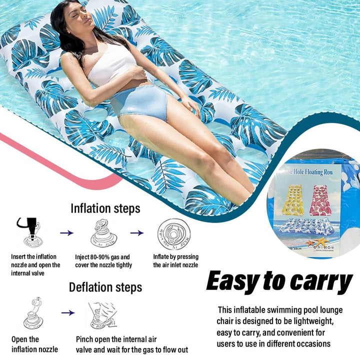 2 Packungen Aufblasbarer Pool Schwimmt Luftmatratze, Pool Sonnenliegebett Flösse, Schwimmbad Schwimm