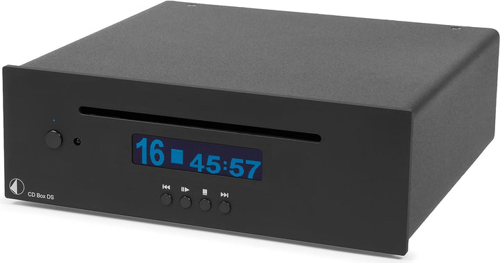 Pro-Ject CD Box DS, High End Audio CD Player mit 24bit/192kHz Burr Brown DAC (Schwarz), Schwarz