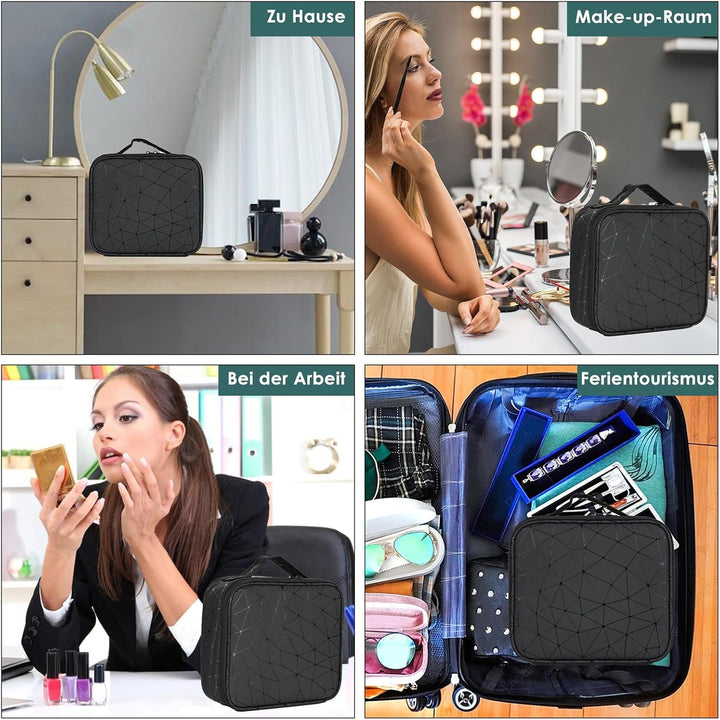CALIYO Kosmetiktasche Damen Portable Kosmetikkoffer Damen, Professionelle Make up Tasche Schminktasc