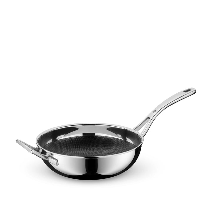 WMF Profi Resist Wokpfanne 28 cm, Wok Induktion, Mehrschichtmaterial vollbeschichtet, Wabenstruktur,