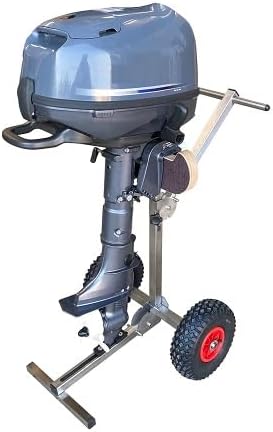 Aussenborder Transportwagen Ständer Rollwagen Tragbar Faltbar Edelstahl 75kg - Heavy Duty