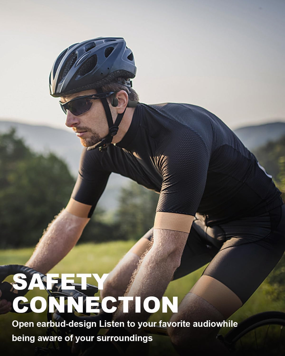 SANOTO Knochenschall Kopfhörer | Open Ear Bluetooth 5.3 Kopfhörer Sport Bone Conduction Kabellos IPX