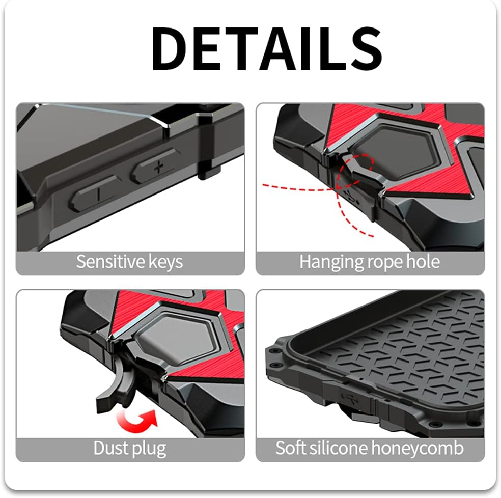 CeeEee kompatibel mit iPhone 13 Pro Max 2021 Outdoor Schutzhülle Cover Integrierte Stossfeste Metall