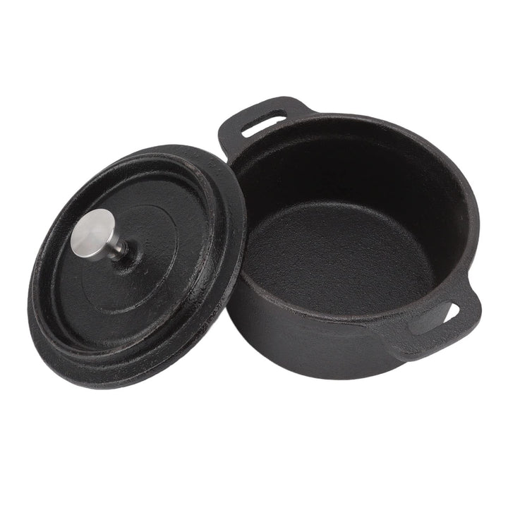 Dutch Oven, antihaftbeschichtete flache Gusseisenpfanne, traditioneller Stil, verdickter, ergonomisc