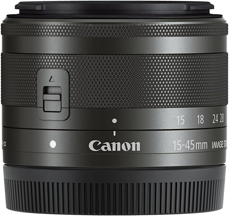 Canon EF-M 15-45mm F3.5-6.3 IS STM Objektiv (49mm Filtergewinde) schwarz grau Single, grau Single