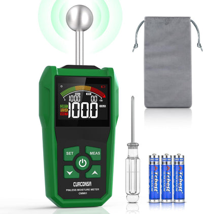 Feuchtigkeitsmessgerät, CURCONSA Feuchtigkeitsmesser mit Farb-LCD und Akustischem Alarm, Geeignet fü