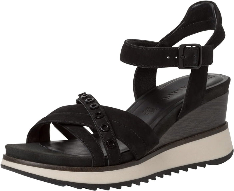 Tamaris Damen Sandalette 1-1-28311-20 F1/2-Weite 36 EU Schwarz, 36 EU Schwarz