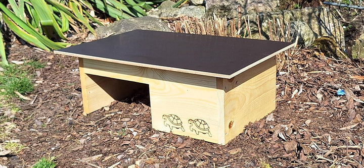 Premium Schildkrötenhaus (SH12) aus 20mm Vollholz - Schildkrötengehege Schildkröte Wetterfest