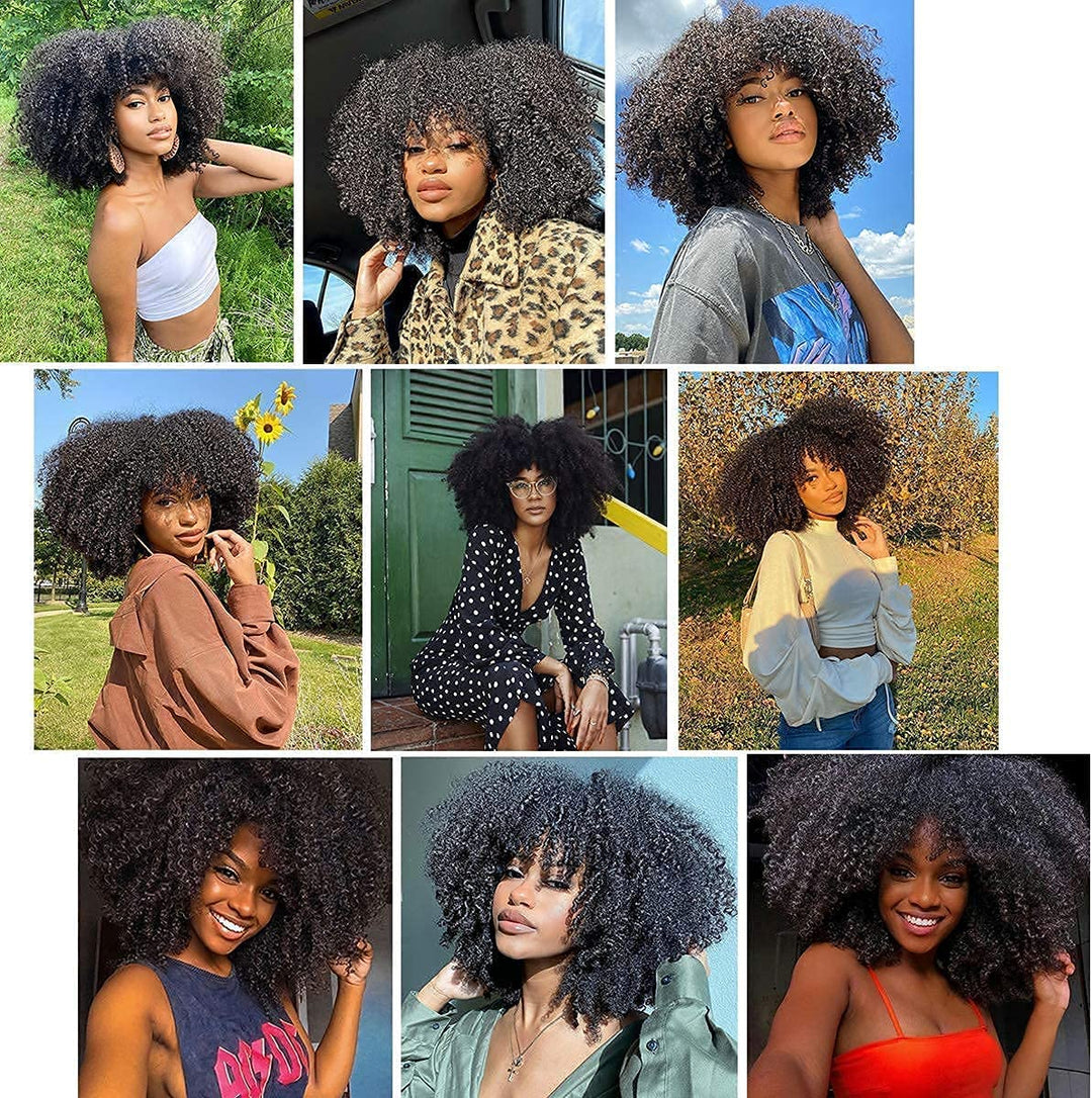 Afro kinky Curly Human Hair 3 Bundles Brasilianisches Afro-Echthaar, gewellt, 3 Bündel, gelockt, Ech