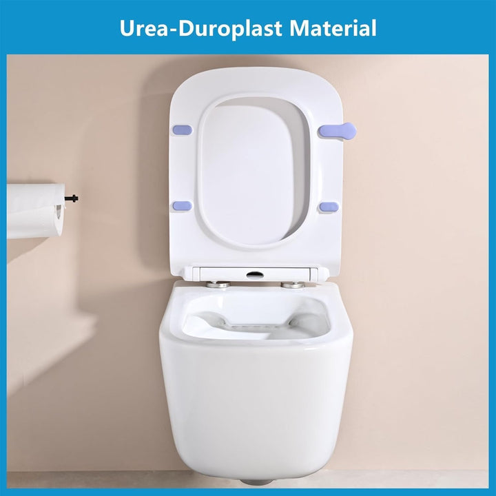 Toilettendeckel mit Absenkautomatik Eckig [KURZ],YEAUPE RPO WC Sitz Quick-Release zur einfachen Rein
