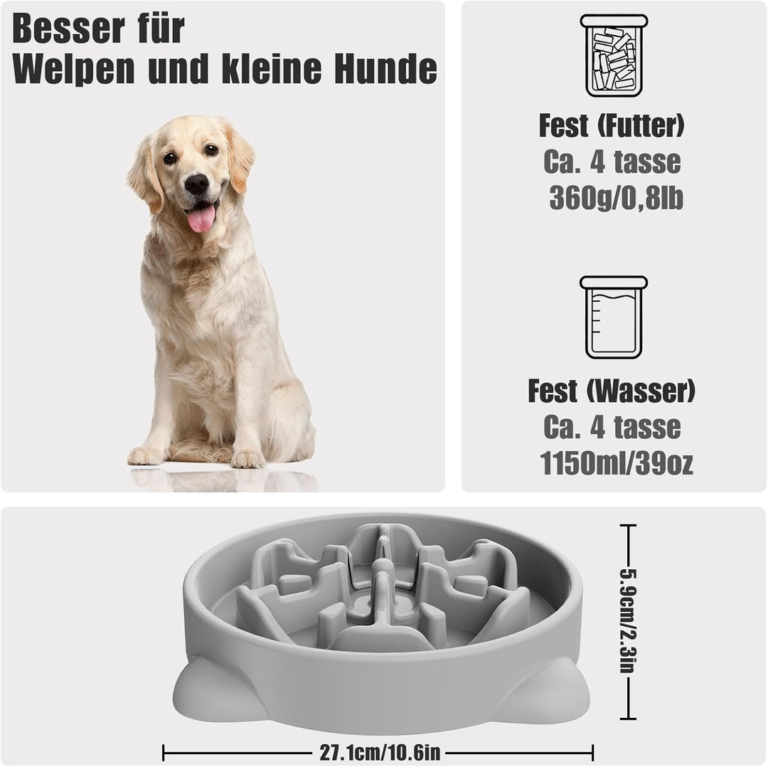 Antischlingnapf Hunde Gross, 27.1cm Anti Schling Napf Hundenapf Futternapf für Mittlerer und Grosser