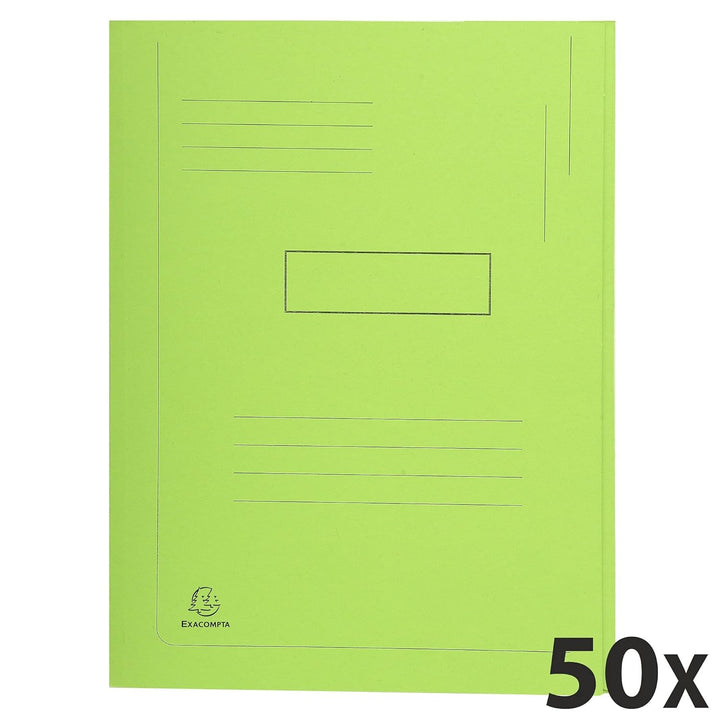 Exacompta 445013E Packung mit 50 Aktenmappen Forever, 2 Klappen (aus recyceltem Karton 280g/qm, umwe