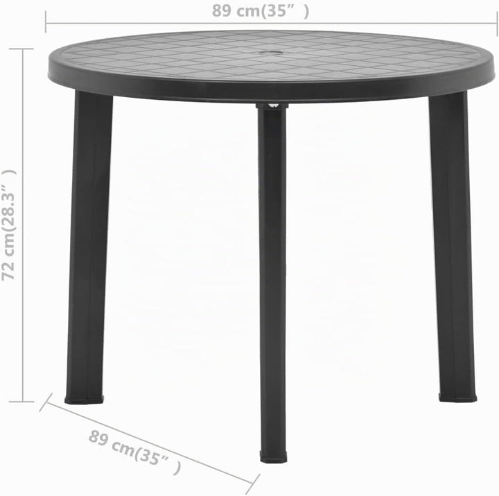 vidaXL Gartentisch Witterungsbeständig Terrassentisch Balkontisch Esstisch Bistrotisch Tisch Kunstst
