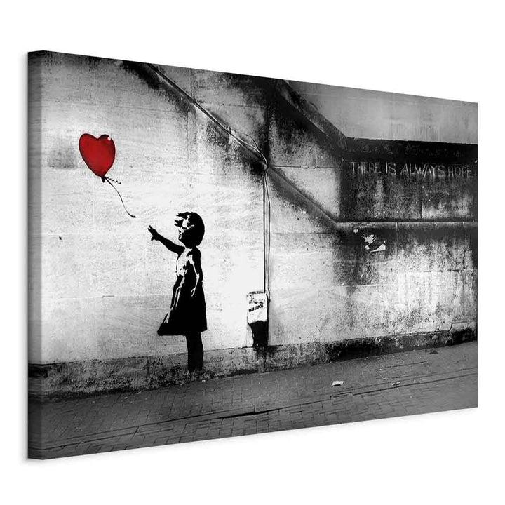 murando - Bilder Banksy Girl with red Balloon 120x80 cm Vlies Leinwandbild 1 tlg Kunstdruck modern W