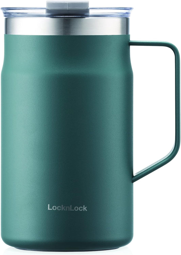 LocknLock Metro Becher Premium 18/8 Edelstahl doppelwandig isoliert mit Griff, perfekt für Tisch mit
