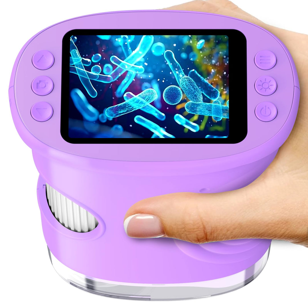 Handy Digital Mikroskop für Kinder, 1080P HD 2.0" Bildschirm Taschenmikroskop, Microscope LED Lights