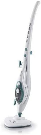 Ariete 4169 Steam Mop 10 in 1, Dampfreiniger, 18 Minuten Arbeitszeit, Klappbarer Stiel, Weiss und Bl