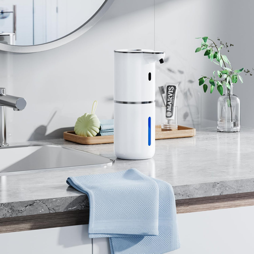 Seifenspender Automatisch mit digitaler Anzeige,380ml Elektrischer Seifenspender mit Sensor,Wandmont